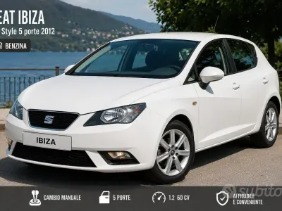 Usata Seat Ibiza Style 69 CV (50 kW) 2012 Bianco Berlina