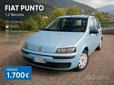Usata Fiat Punto 60 CV (44 kW) 2002 Grigio Utilitaria