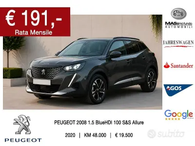 Usata Peugeot 2008 Allure 102 CV (75 kW) 2020 Grigio(met.) SUV