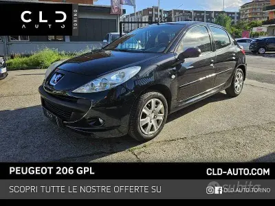 Usata Peugeot 206 60 CV (44 kW) 2010 Nero Berlina