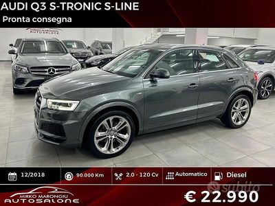 Usata Audi Q3 S-Line 120 CV (88 kW) 2018 Grigio SUV