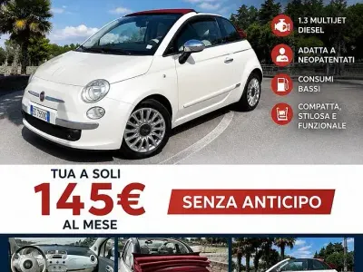 Usata Fiat 500C 95 CV (69 kW) 2010 Bianco Cabrio