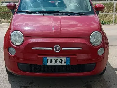 Usata Fiat 500 Pop 75 CV (55 kW) 2009 Rosso Cabrio