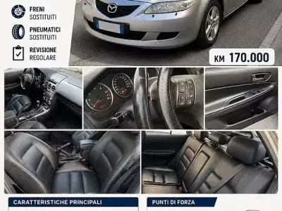 Usata Mazda 6 136 CV (100 kW) 2005 Grigio Station wagon
