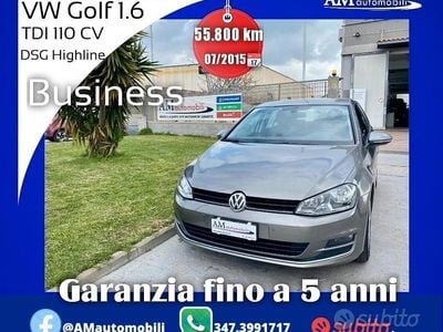 Usata VW Golf VII Highline 110 CV (80 kW) 2015 Grigio Berlina