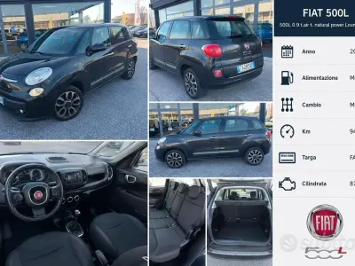 Usata Fiat 500L Lounge 80 CV (58 kW) 2015 Nero Monovolume