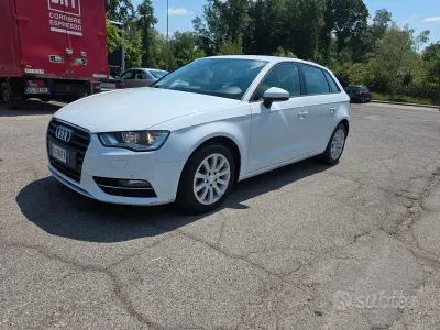 Usata Audi A3 Ambition 110 CV (80 kW) 2015 Bianco Berlina