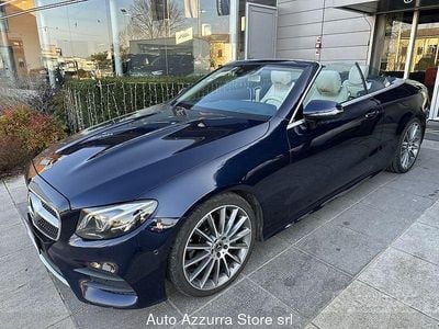 Usata Mercedes E220 Premium Plus 194 CV (142 kW) 2019 Blu/azzurro Cabrio