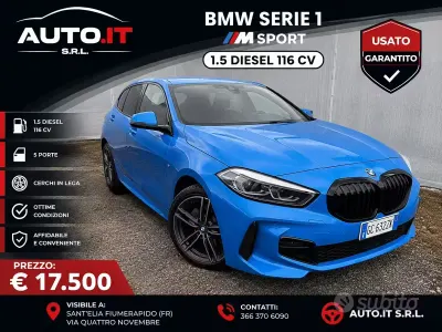 Usata BMW 116 M Sport 116 CV (85 kW) 2021 Blu Utilitaria