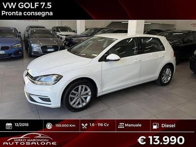 Usata VW Golf VII 115 CV (84 kW) 2018 Bianco Berlina