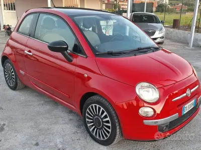 Usata Fiat 500 Lounge 75 CV (55 kW) 2009 Rosso Cabrio