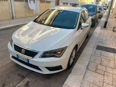 Usata Seat Leon ST Style 115 CV (84 kW) 2018 Bianco Station wagon