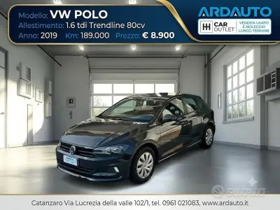 Usata VW Polo Trendline 80 CV (58 kW) 2019 Grigio Utilitaria