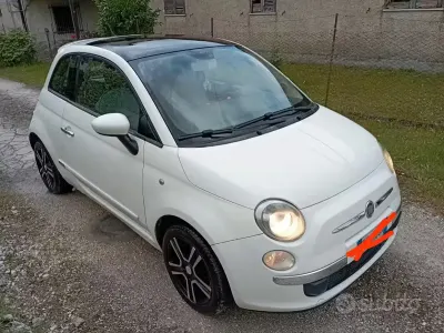 Usata Fiat 500 Lounge 75 CV (55 kW) 2009 Bianco Cabrio