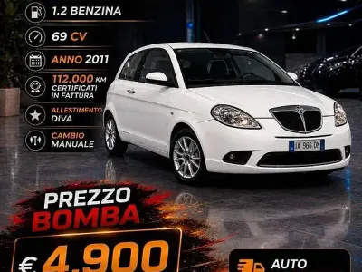 Usata Lancia Ypsilon 69 CV (50 kW) 2011 Bianco Utilitaria