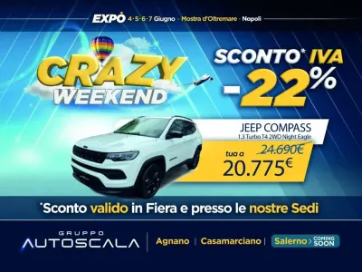 Usata Jeep Compass Night Eagle 131 CV (96 kW) 2023 Alphine white SUV
