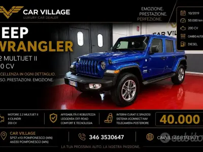 Usata Jeep Wrangler Unlimited Sahara 200 CV (147 kW) 2019 Blu SUV