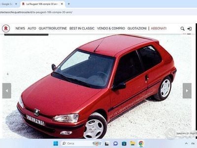 Usata Peugeot 106 60 CV (44 kW) 1997 Rosso Utilitaria