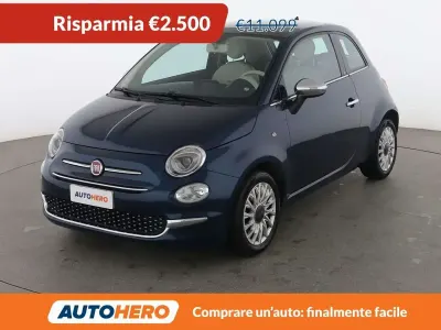 Begagnad Fiat 500 Lounge 95 HK (69 kW) 2019 Blå Halvkombi