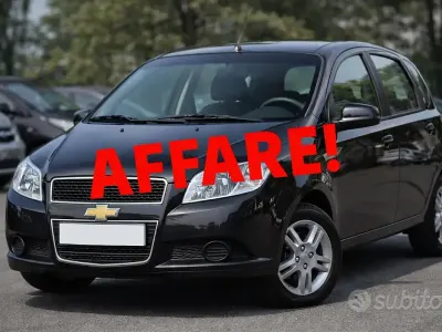 Usata Chevrolet Aveo 69 CV (50 kW) 2012 Nero Utilitaria