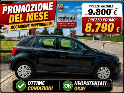 Usata VW Polo Business 60 CV (44 kW) 2017 Nero Berlina