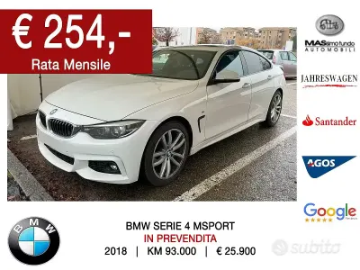 Usata BMW 418 M Sport 150 CV (110 kW) 2018 Bianco Coupé