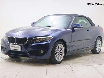Usata BMW 218 Advantage 136 CV (100 kW) 2016 Blu/azzurro Cabrio