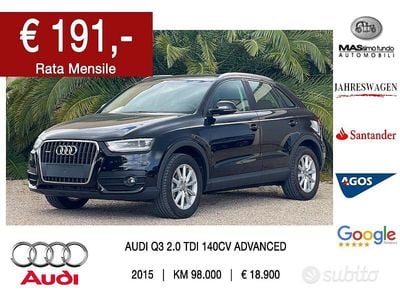 Usata Audi Q3 Advanced 140 CV (102 kW) 2015 Nero SUV