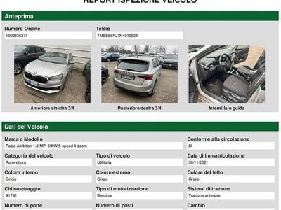 Usata Skoda Fabia Ambition 80 CV (58 kW) 2021 Grigio Berlina