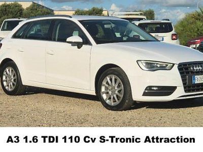 Usata Audi A3 Attraction 110 CV (80 kW) 2015 Bianco / pastello Utilitaria
