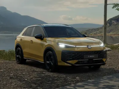 Nuova VW T-Roc R-line 150 CV (110 kW) 2026 Canary yellow nero SUV