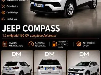 Usata Jeep Compass Longitude 131 CV (96 kW) 2022 Argento SUV
