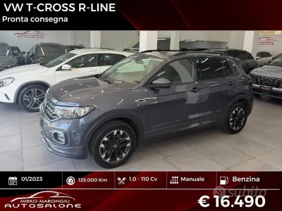 Usata VW T-Cross R-line 110 CV (80 kW) 2023 Grigio SUV