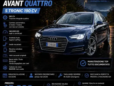 Usata Audi A4 Comfort 190 CV (139 kW) 2016 Station wagon
