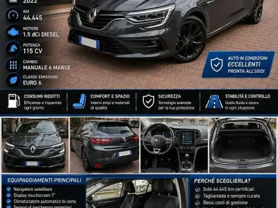 Usata Renault Mégane II Equilibre 116 CV (85 kW) 2022 Antracite met Berlina