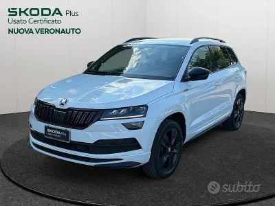 Usata Skoda Karoq SportLine 150 CV (110 kW) 2021 Bianco SUV