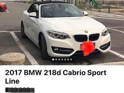 Usata BMW 218 Sport Line 2017 Bianco Cabrio
