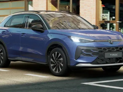 Nuova VW T-Roc Life 115 CV (84 kW) 2026 Celestial blue metallizzato nero SUV