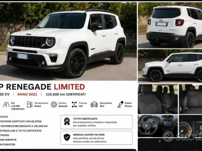Usata Jeep Renegade Limited 120 CV (88 kW) 2021 Bianco SUV