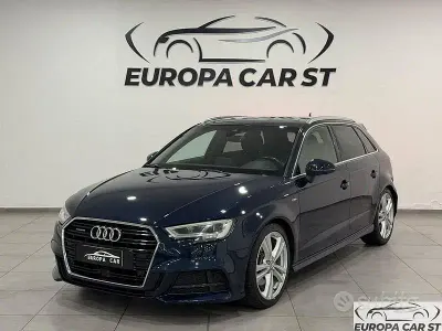 Usata Audi A3 Sport 190 CV (139 kW) 2019 Blu/azzurro Berlina