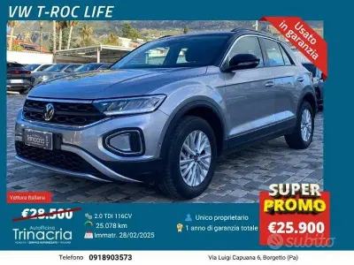 Usata VW T-Roc Life 116 CV (85 kW) 2025 Nero SUV