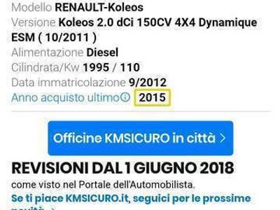 usata Renault Koleos 2.0 dci Dynamique 4x4 150cv E5