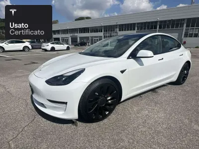 Usata Tesla Model 3 Performance 377 kW (513 CV) 2021 Pearl white multicoat Berlina