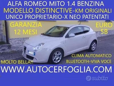 Usata Alfa Romeo MiTo Distinctive 79 CV (58 kW) 2012 Bianco Utilitaria