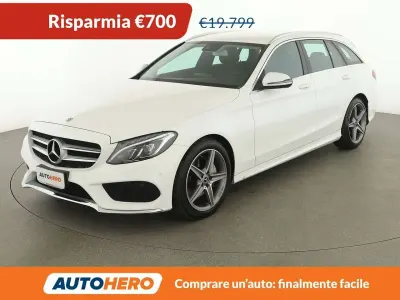 Usata Mercedes C220 Premium 170 CV (125 kW) 2018 Bianco Station wagon