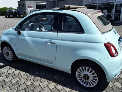 Usata Fiat 500C Lounge 69 CV (50 kW) 2017 Verde acqua Cabrio