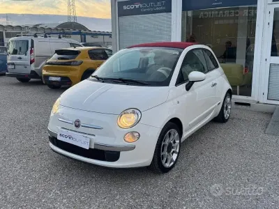 Usata Fiat 500C Lounge 69 CV (50 kW) 2015 Bianco Cabrio