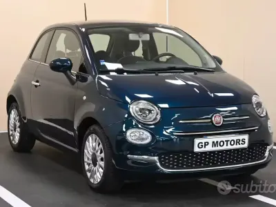 Begagnad Fiat 500 Lounge 69 HK (50 kW) 2017 Blå Halvkombi