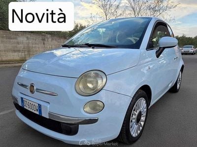 Begagnad Fiat 500 Lounge 69 HK (50 kW) 2009 Blå Cab