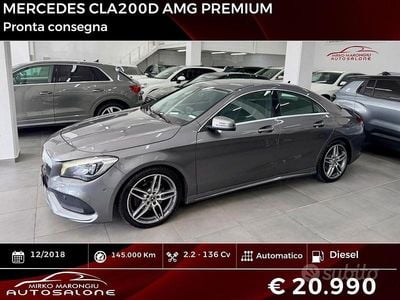 Usata Mercedes CLA200 Premium 136 CV (100 kW) 2018 Grigio Berlina